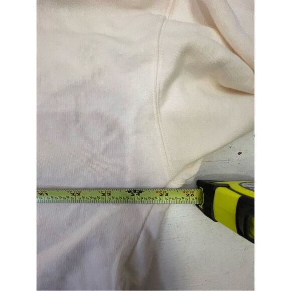 Adidas Off White Rhinestone Logo Cropped Hoodie Size M - Picture 10 of 10